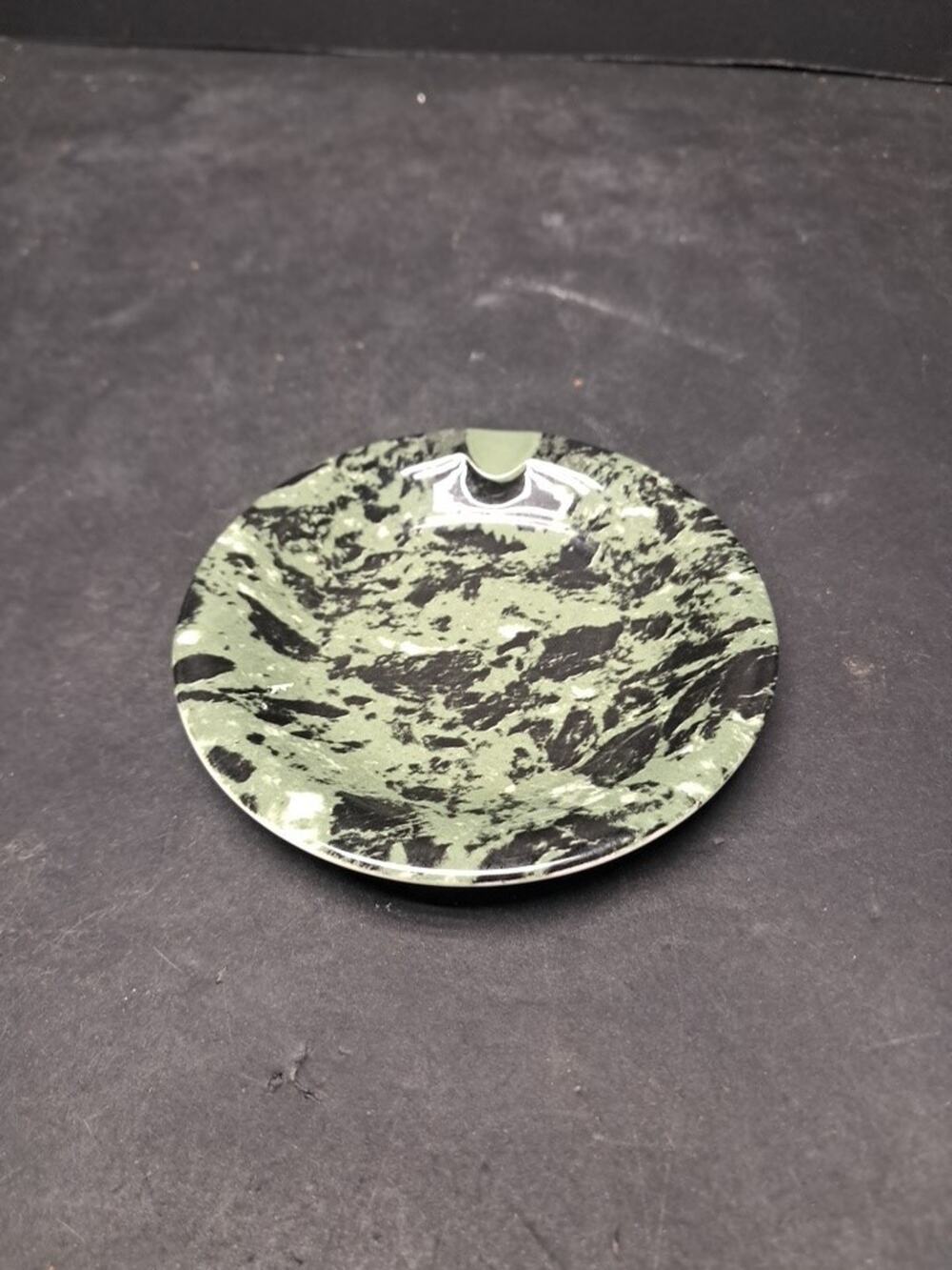 🔥🚬🔥 Villeroy & Boch Green Marble Ashtray Vitro 4" Decor Or Use Collectors 🚬